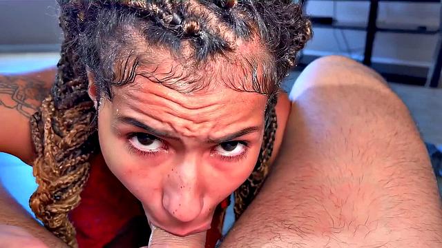 18 Year Old Brooklyn Gets Her Throat Trained