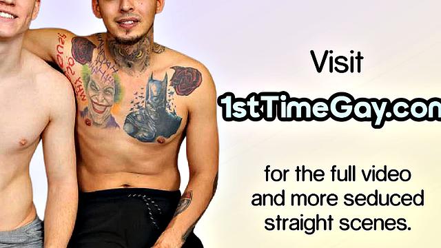 Real inked gay anal debut