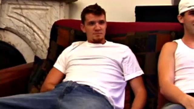 Lic seems at ease with Tapher. Both dudes wear jeans and t-shirts well, but lose them as they settle into each other. First, Lic slides his hand down his jeans to work up a boner, while Tapher rubs one up from the outside.