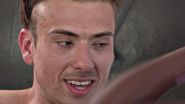 Black sex counselor jerking off guy before cumshot