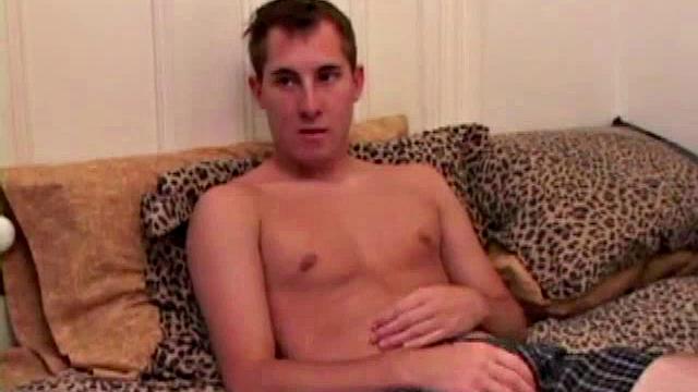 Taking off his clothes and working on his hard on, Kiefer Foxx gets himself all worked up before using a decent size dildo on his tight hole.