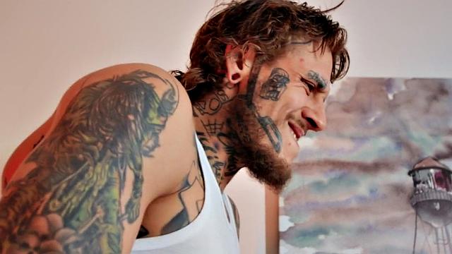 Busty ginger tgirl bareback after blowjob with inked bf