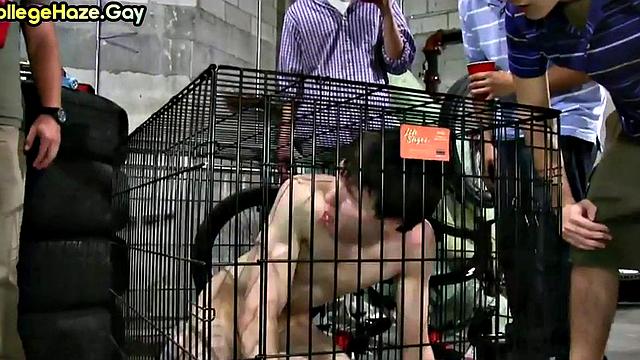 Real twink gets anal drilled in group sex