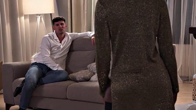 Seductive Ebony babe makes love with BF by fireplace