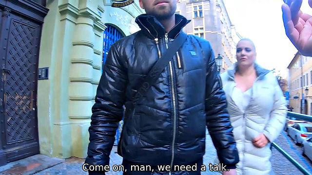 Big-titted blonde milf gets drilled hard by a skilled hunter in POV