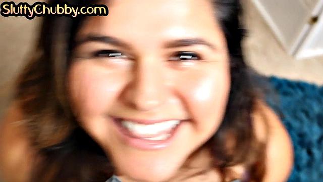 Plumper titfucking lucky fellow POV