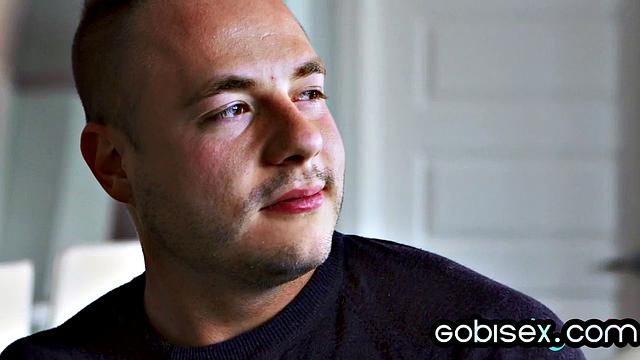 Cutie ginger enjoying bisex 3some