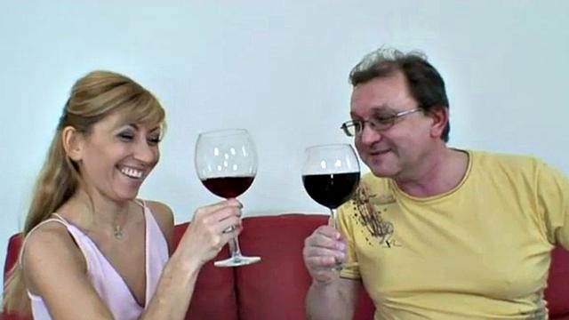 Young Babe Get Drunk and Fucked hard by Old Man.