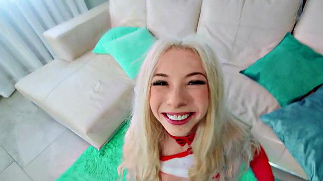 Squirting petite 21yo deepthroats and rides hard dick