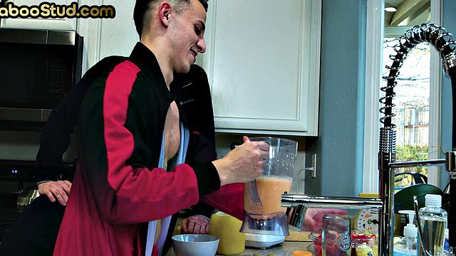 Taboo stud barebacked by stepbrother after training