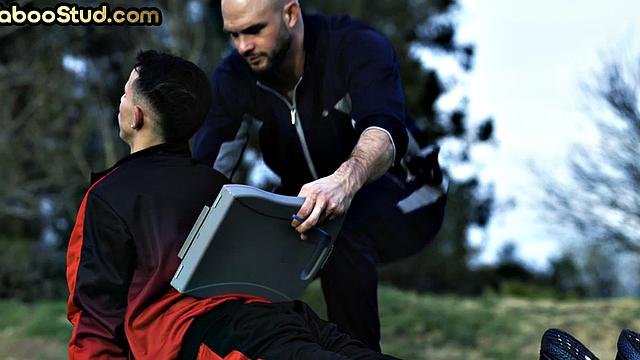 Taboo stud barebacked by stepbrother after training