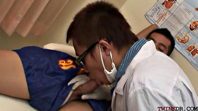 Asian patient doggystyled by doctor