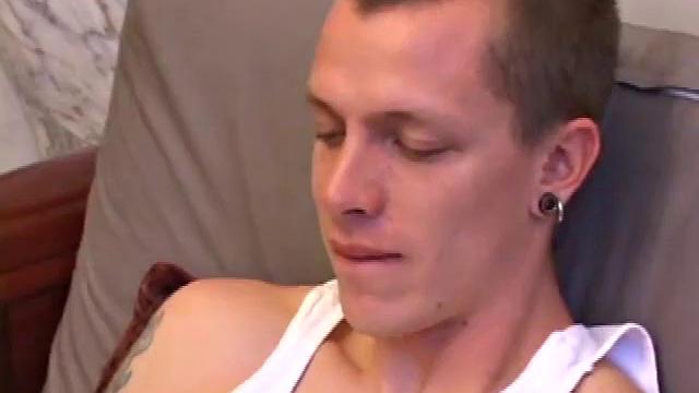 Shane slips out of his clothes and begins massaging his stiff cock. Along the way, he gives us a nice view of his butt hole and eats some of his pre-cum. After some stroking, Shane spurts out a geyser of fresh warm cum.