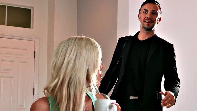 Hairy pussy brunette deepthroats BF before wild reverse cowgirl fuck