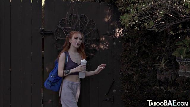 Petite ginger babe gets pussy destroyed