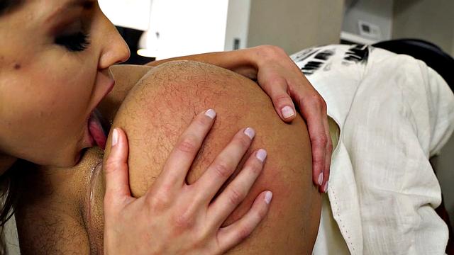 GIRLSRIMMING - Awesome costume rimjob with petite blonde Gina Gerson