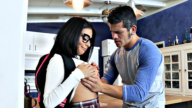 Bookworm Stepsis Gets Her First Time