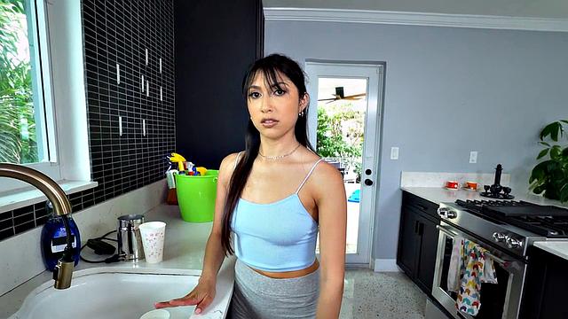 Busty wild maid fucked in POV by nasty BWC