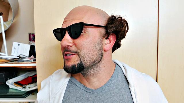 Stepmom seduces horny stepdaughter in wild threesome with glasses on