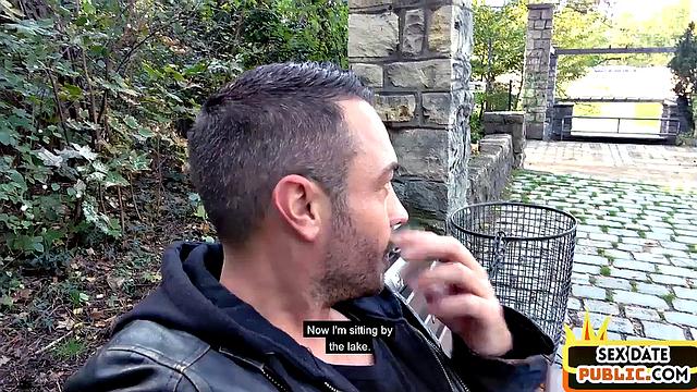 Busty MILF with big ass fucked outdoors in POV