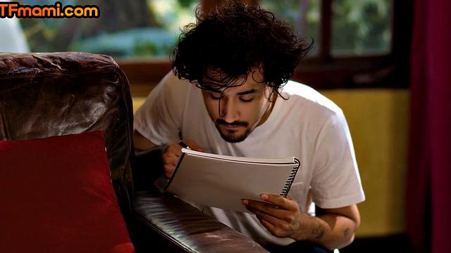 Hairy bigtitted MILF gets pussyfuck by stepson on sofa