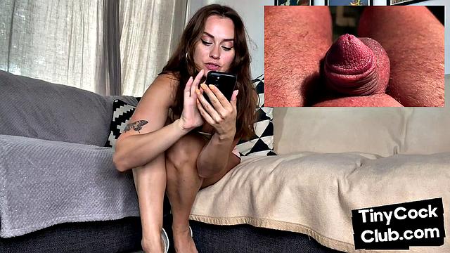 Stunning girl humiliating tiny cocks