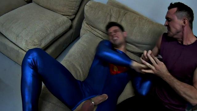 Gayslave suffers BDSM anal torment by hunk master