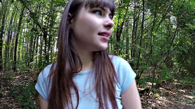 French Babe with tattoos & piercings pays for sex with lost job in park