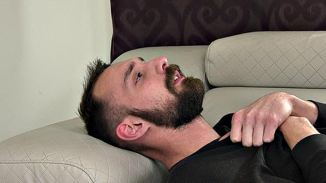 Cockriding shemale fucked by men in asshole