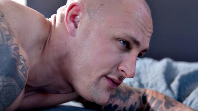 Bald hunk cocksucking stud