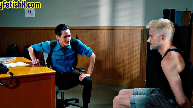 Police inspector rims and fists suspect in office