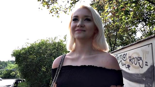 Naughty Czech teen4cash flaunts tattoos & gets fucked in reverse cowgirl after flashing outdoors