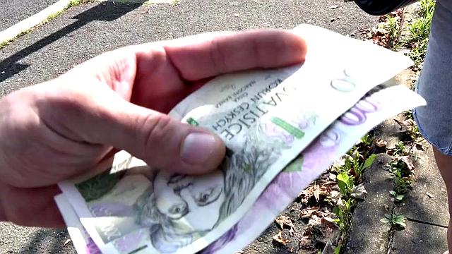 Naughty Czech teen4cash flaunts tattoos & gets fucked in reverse cowgirl after flashing outdoors