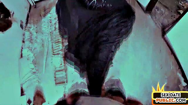 German amateur MILF POV fucked in abandoned building