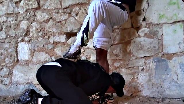 Real European amateurs in outdoor publicsex