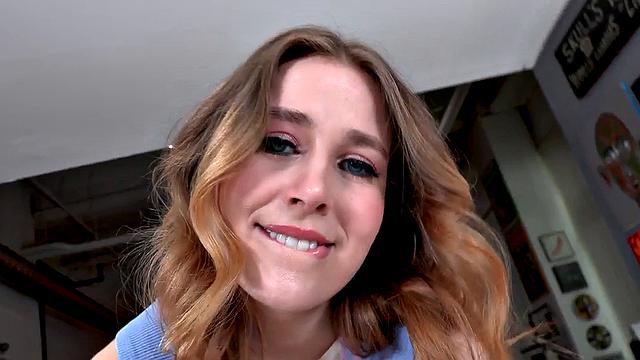 Titfuck 21yo wanking cock in POV and dirty talking to boyfriend