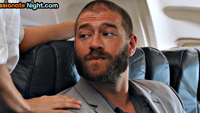 Cockhungry stewardess pounded in plane by passenger