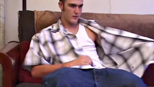 Christian strokes his cock and shows off for the camera