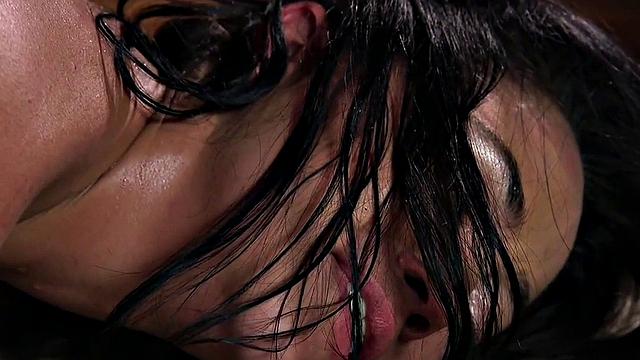 BDSM subject screams while cumming with Hitachi