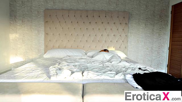 Sated Brunette Fucks Man Before Work - EroticaX