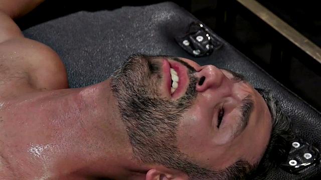 Divine BDSM domina gives pegging lesson to her sub