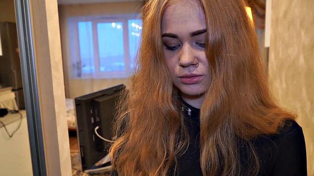 DEBT4k. Gal has no cash to pay the debt so collector fucks her