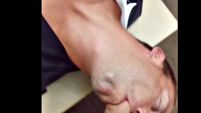 Pawnshop bottom fucked in office by lucky owners