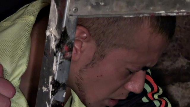 Skinny amateur bottom rimmed and fucked in basement