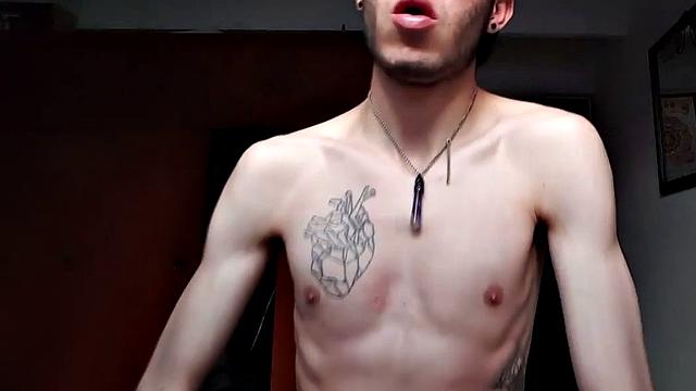 Pervert Boy bares it all for the cameras, showing off his inked body.