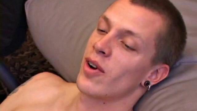Shane strokes his cock and cums for the camera