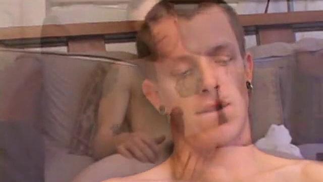 Shane strokes his cock and cums for the camera