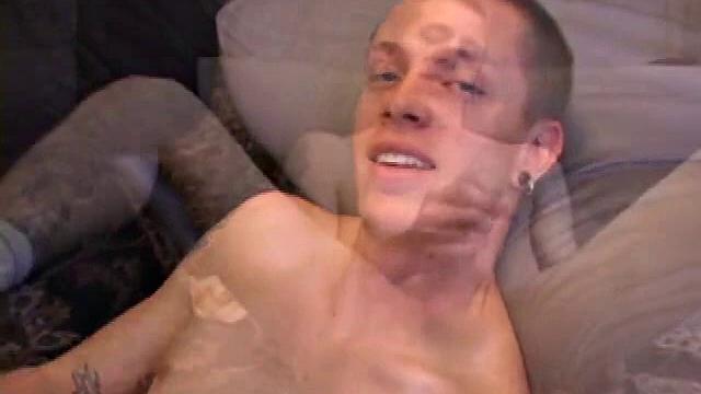 Shane strokes his cock and cums for the camera