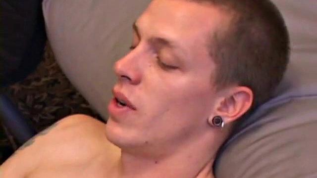 Shane strokes his cock and cums for the camera