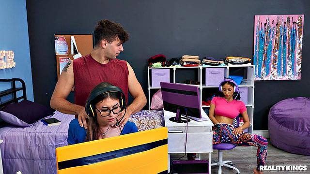 Gamer Grabs Dorm Dick